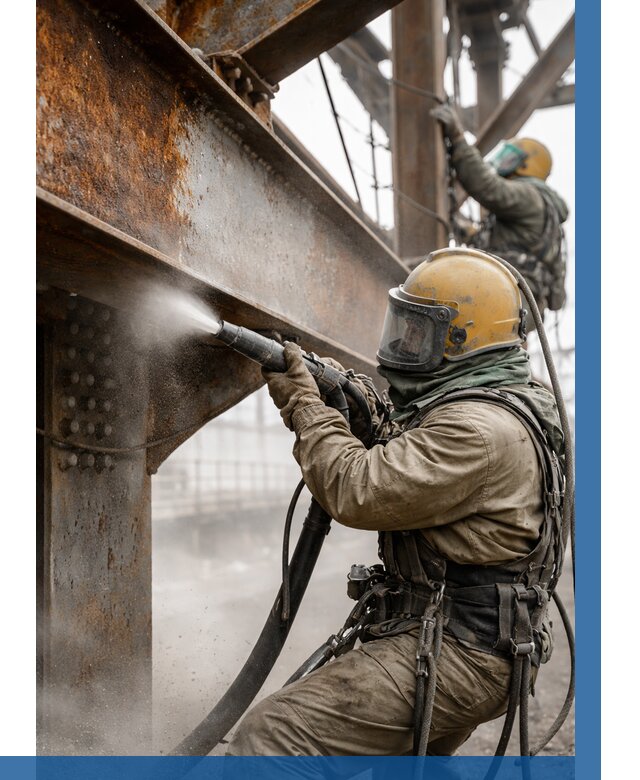 Пескоструйная очистка металлоконструкций в Иванове по 620 р.  ВЫСОТНИК-Внв