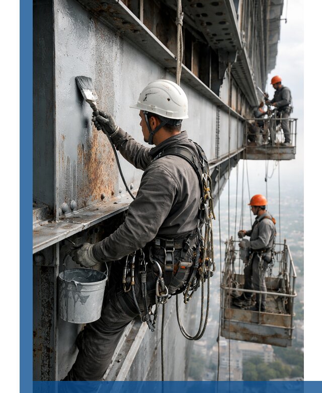 Покраска металлоконструкций на высоте в Иванове профессионально