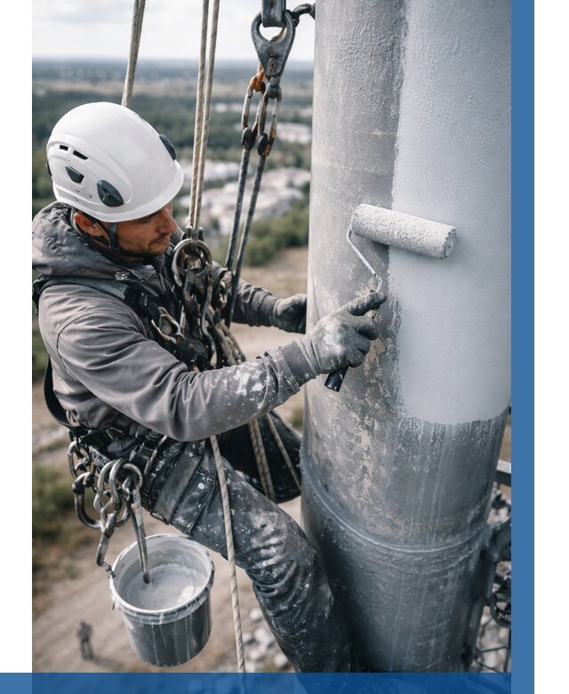Покраска мачт связи под ключ в Иванове от 878 р. | ВЫСОТНИК-Внв