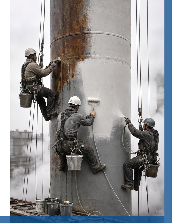 Покраска дымовых труб в Иванове от 8782 р. | ВЫСОТНИК-Внв