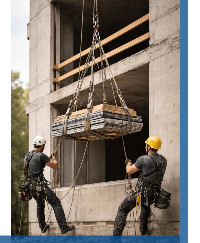 Подъем материала на этаж веревками в Иванове от 1550 р. | ВЫСОТНИК-Внв