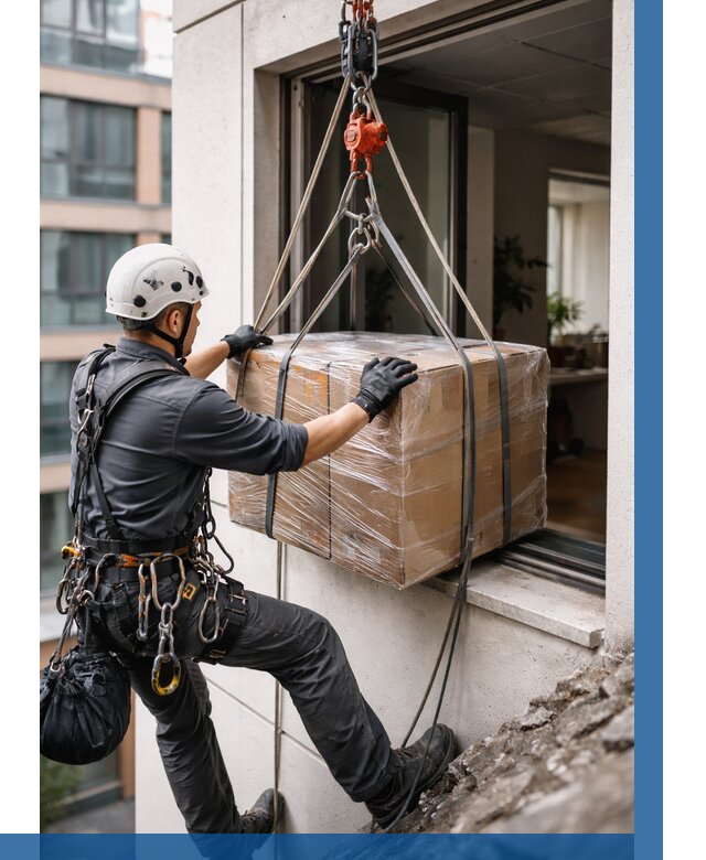 Подъем груза через окно в Иванове от 4649 р. | ВЫСОТНИК-Внв