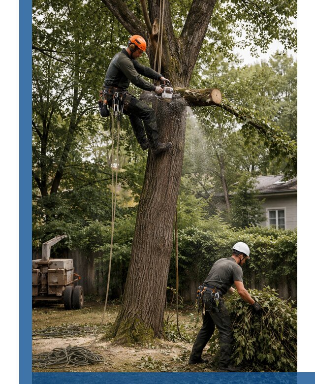 Кронирование деревьев в Иванове, безопасная высотная обрезка