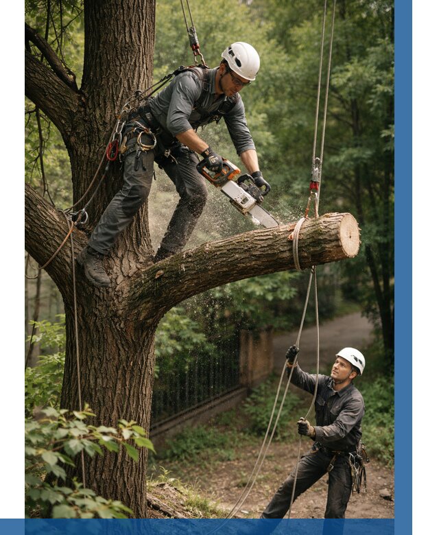 Спил деревьев альпинистами в Иванове от 8266 р. | ВЫСОТНИК-Внв