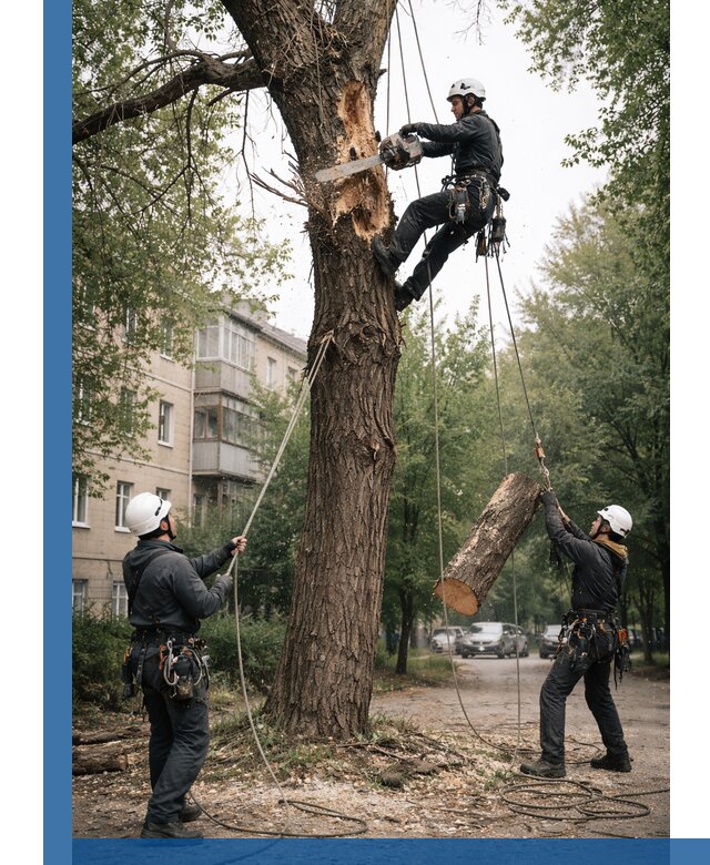 Срочное удаление аварийных деревьев в Иванове с гарантией безопасности