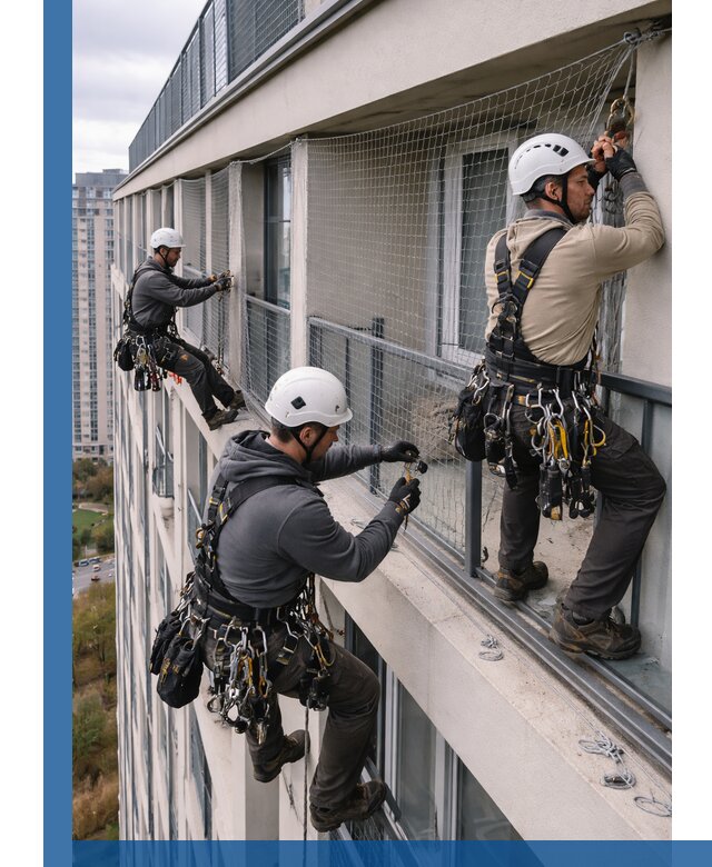 Профессиональный монтаж защитной сетки от птиц в Иванове