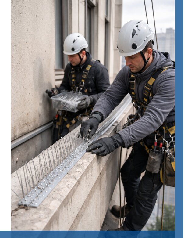 Установка шипов от птиц в Иванове от 878 р. | ВЫСОТНИК-Внв